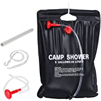 Bolsa de Ducha Portátil-20L Bolsa de Ducha de Viaje Solar-Bolsa de Ducha para Camping-con Indicador de Temperatura y…